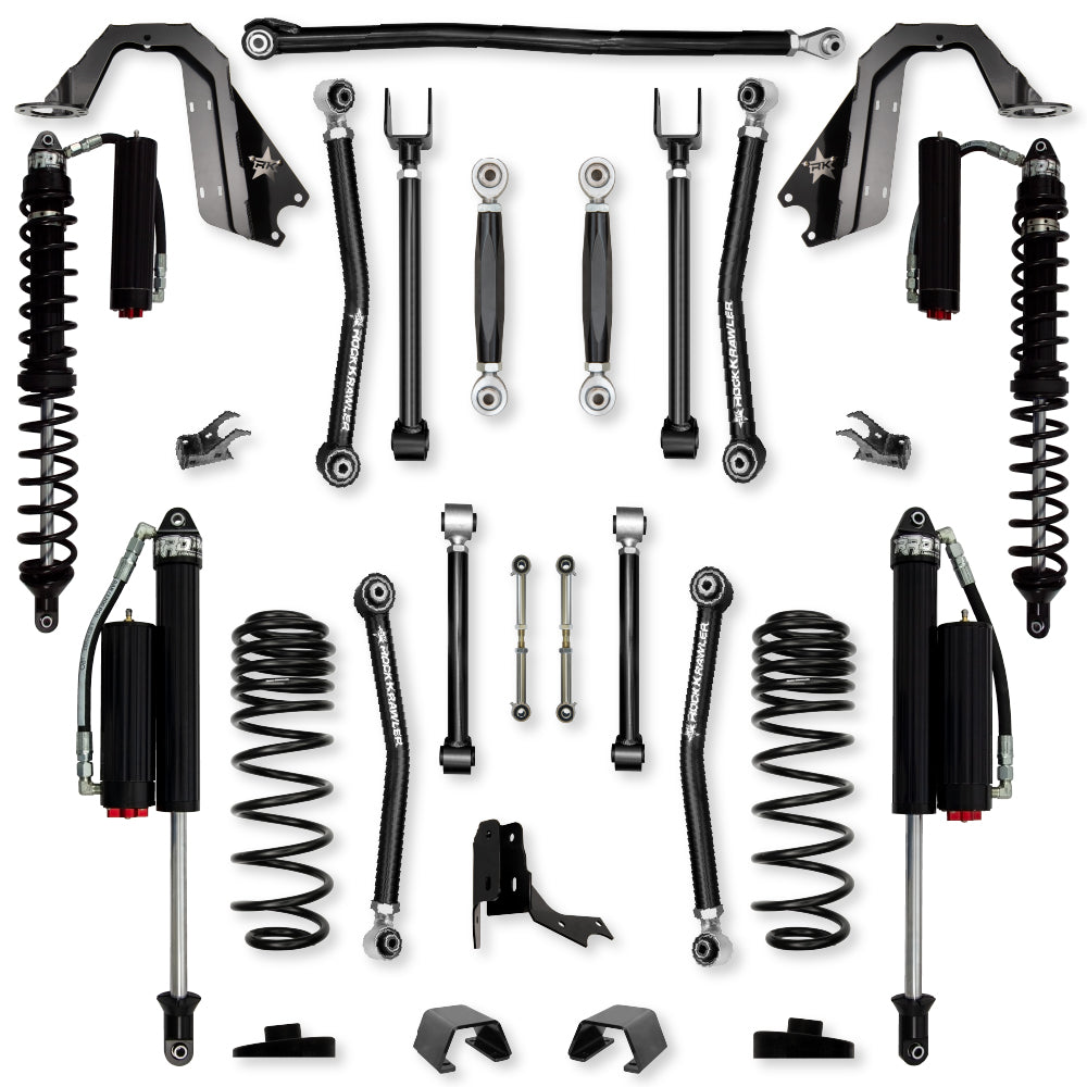 3.0 Inch Adventure X Coilover No Limits Mid-Arm Suspension System for Jeep Gladiator JT Diesel Models Comp System Stage 2 Rock Krawler