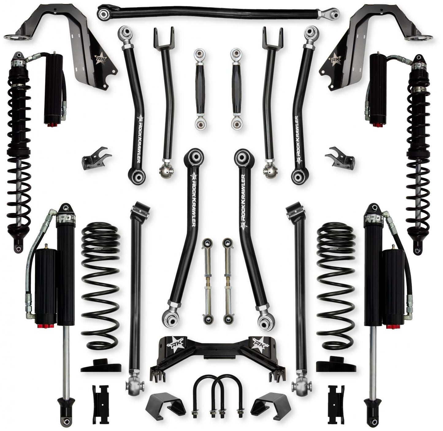 3.0 Inch Pro X Coilover No Limits Mid-Arm System for Jeep Gladiator JT Gas Models Comp System Stage 2 Rock Krawler