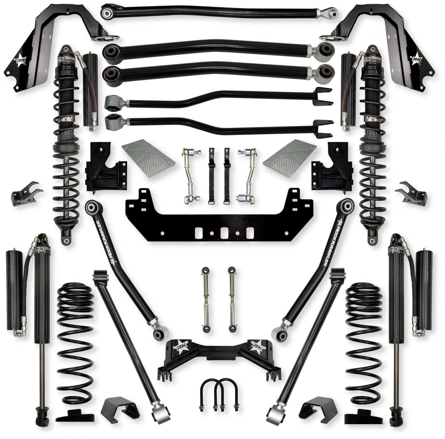 3.0 Inch Silverback Coilover Long-Arm Suspension System for Jeep Gladiator JT Gas Models Comp Stage 1 Rock Krawler