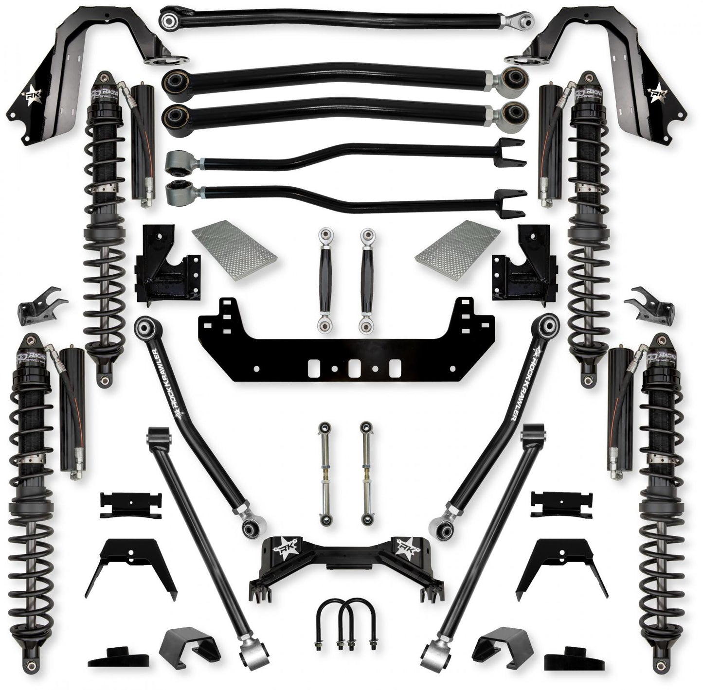 3.0 Inch Silverback Coilover No Limits Long-Arm Suspension System for Jeep Gladiator Gas Models Trail Runner System Stage 1 Rock Krawler