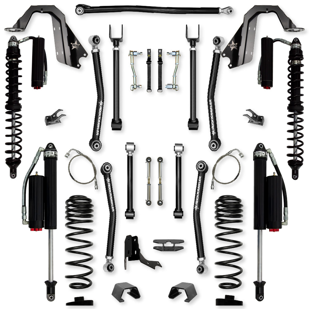4.5 Inch Adventure X Coilover Mid-Arm Suspension System for Jeep Gladiator JT Diesel Models Comp System Stage 2 Rock Krawler
