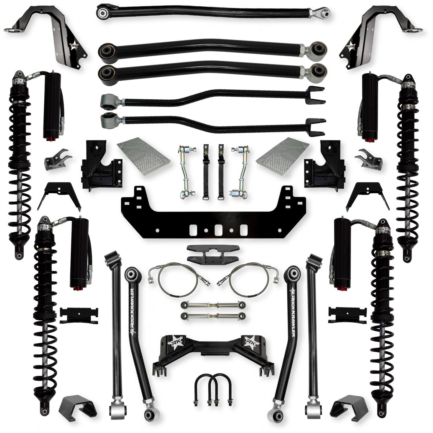 4.5 Inch Silverback Coilover Long-Arm Suspension System for Jeep Gladiator JT Gas Models Trail Runner System Stage 2 Rock Krawler