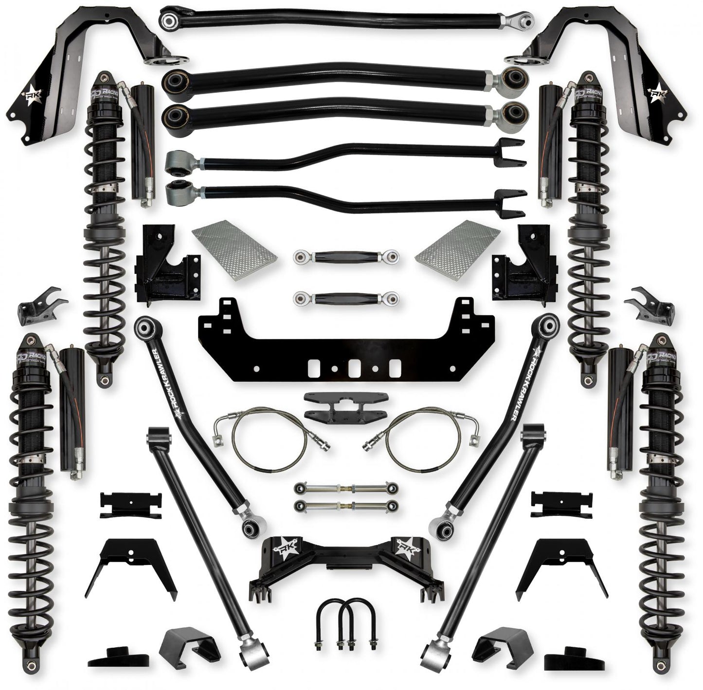 4.5 Inch Silverback Coilover No Limits Long-Arm Suspension System for Jeep Gladiator Gas Models Trail Runner System Stage 1 Rock Krawler