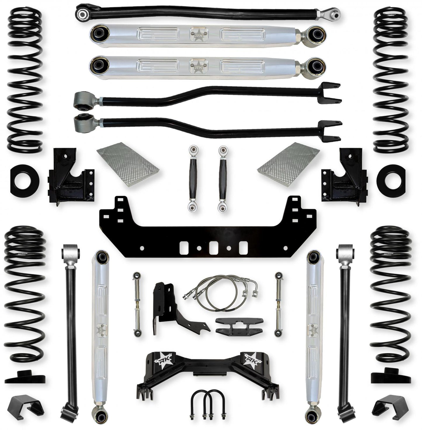 4.5 Inch Silverback Pro Elite No Limits Long-Arm Suspension System for Jeep Gladiator Gas Models Rock Krawler-2