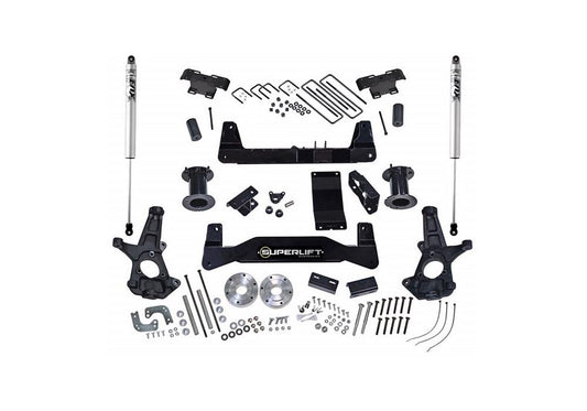 6.5 Inch Lift Kit 2014-2016 Chevy Silverado and GMC Sierra 1500 4WD with Cast Steel Control Arms with Shocks Superlift-4