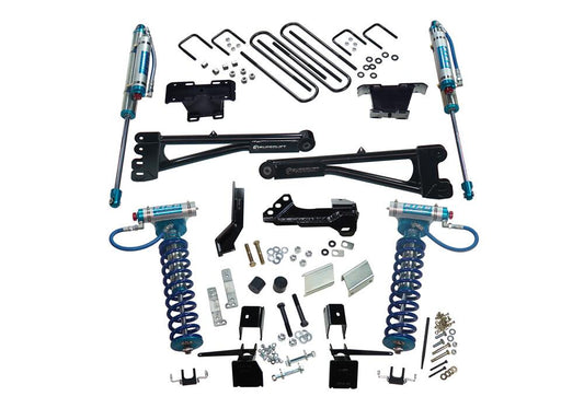 4 Inch King Edition Radius Arm Lift Kit 2017-2022 Ford F-250 and F-350 Super Duty 4WD with King Front Coilovers and King Reservoir Rear Shocks Superlift-1