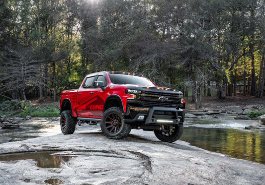 4 Inch Lift Kit 2019 (New Body Style)-2024 Chevy Silverado/GMC Sierra 1500 4WD with Aluminum or Stamped Steel Control Arms with Shocks Trailboss or AT4 Superlift-1