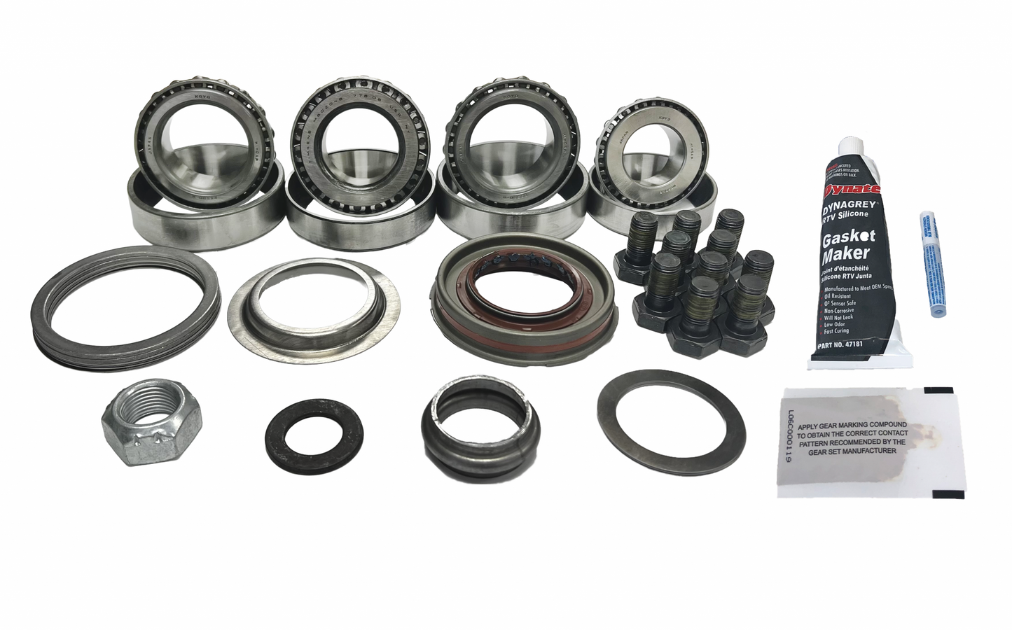 Dana 44 Rear Wrangler JK Non-Rubicon Ring Pinion Koyo Bearing Master Install Kit Revolution Gear and Axle