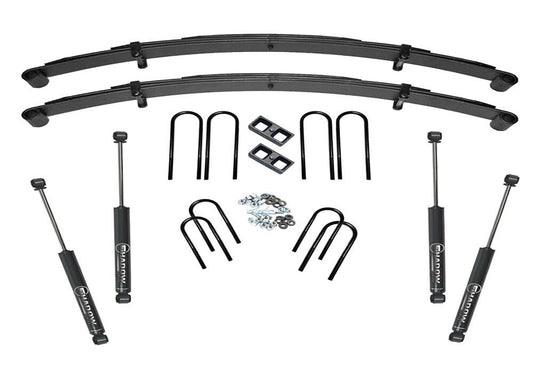 4 Inch Lift Kit 1973-1987 Chevy K10 and GMC K15 4WD Rear Block Kit with Shocks Superlift-1