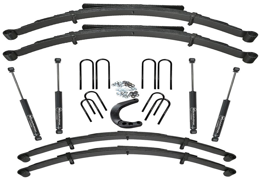 6 Inch Lift Kit (with 52 Inch Rear Springs) 1973-1991 Chevy K20 and GMC K25 Suburban or 1973-1988 3/4 Ton Solid Axle Pickup 4WD- with Shocks Superlift-2