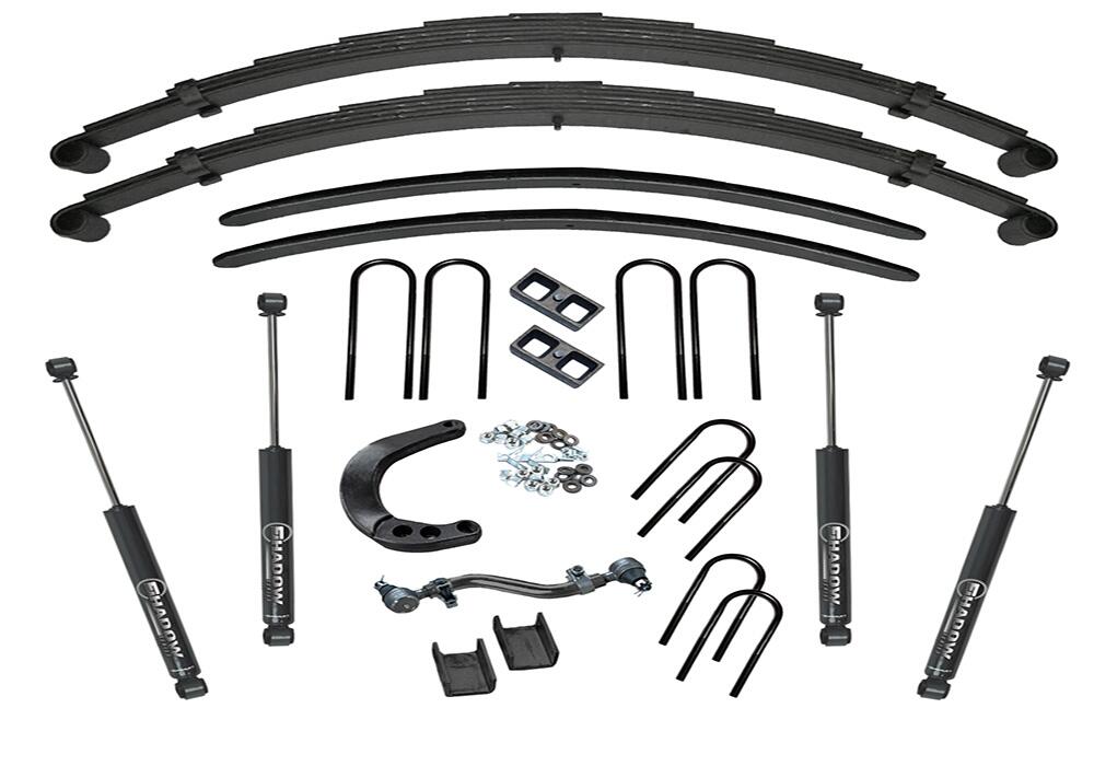 8 Inch Lift Kit 1973-1991 Chevy K20 and GMC K25 Suburban or 1973-1988 3/4 Ton Solid Axle Pickup 4WD Rear Block Kit with Shocks Superlift-1