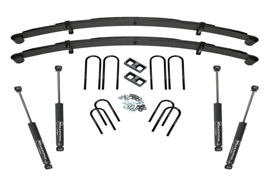 4 Inch Lift Kit 1973-1991 Chevy or GMC Suburban 3/4 Ton Solid Axle 4WD Only Rear Block Kit with Shocks Superlift-1