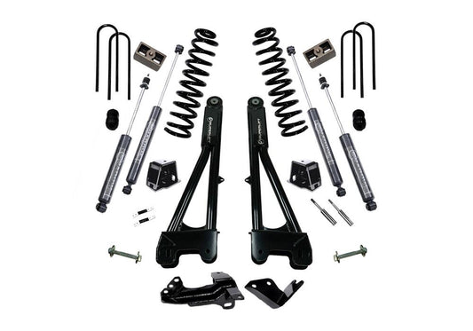 4 Inch Lift Kit 2005-2007 Ford F-250 and F-350 Super Duty 4WD Diesel Engine with Replacement Radius Arms and Shocks Superlift-1