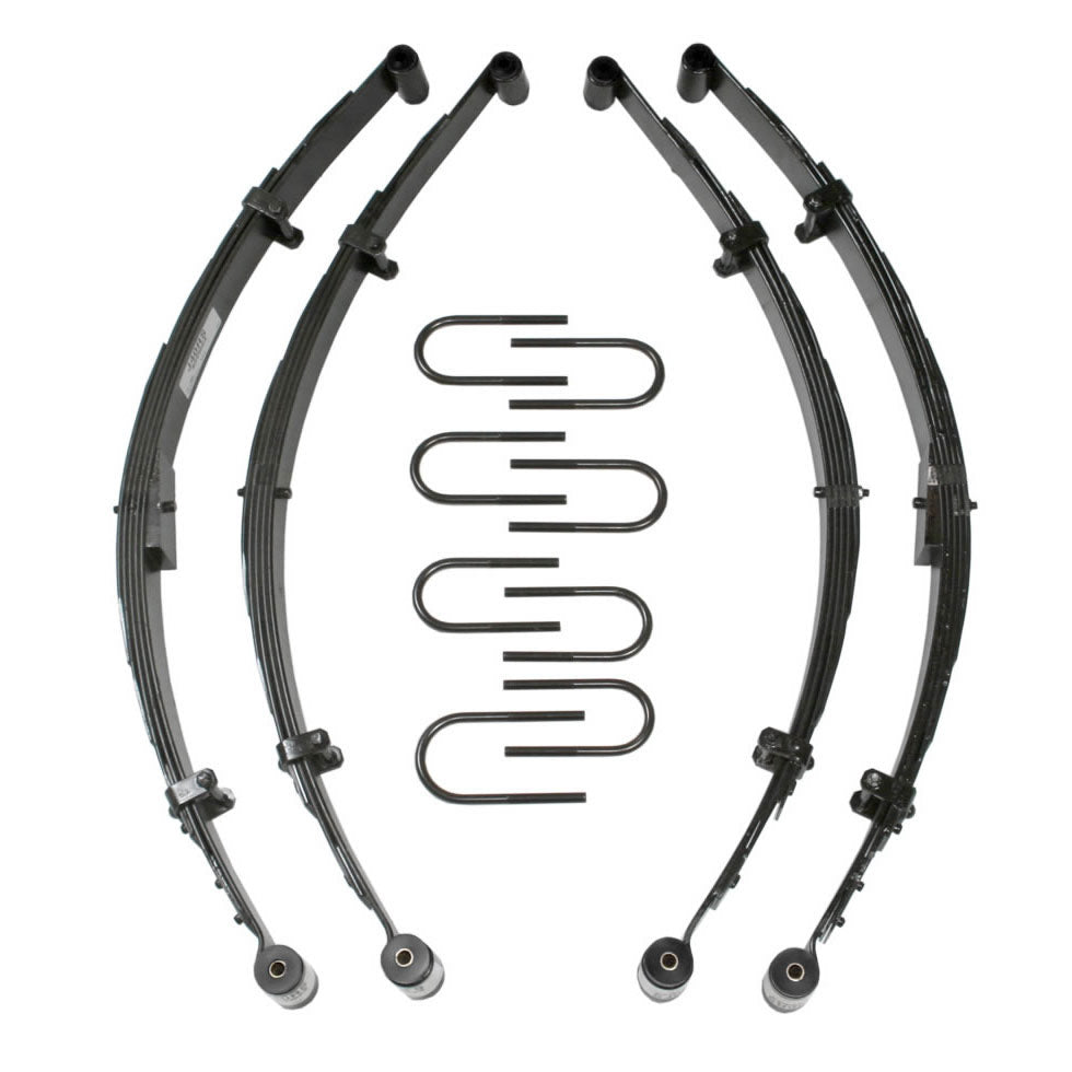 Lift Kit 2.5 Inch Lift Includes Front Leaf Springs Front/Rear U Bolt Kits Front/Rear Spring Bushing Kits 67-80 Toyota Land Cruiser Skyjacker