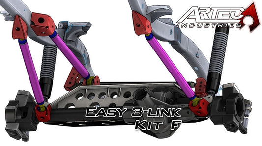Easy 3 Link Kit F for Trusses Yes Outside Frame Ford 85-91 Front Driver Rear Passenger Artec Industries-1
