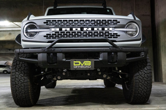 2021 2024 Ford Bronco Factory Front Bumper Center License Relocation Bracket DV8 Offroad-1