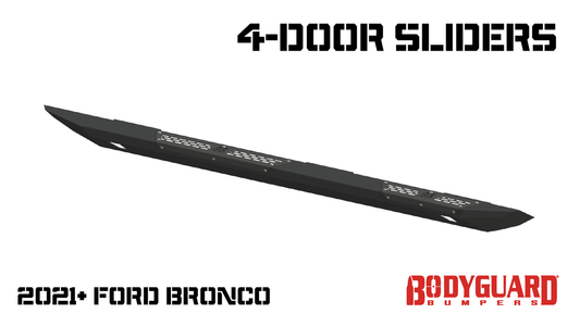 Bronco Rock Sliders 2021-2025 Ford Bronco Sliders 4 Door Bodyguard Bumpers-1