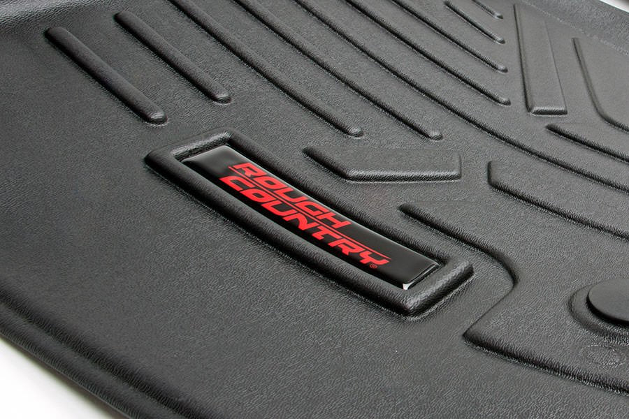 Rough Country Heavy Duty Floor Mats Front 14-19 Silverado/Sierra Rough Country