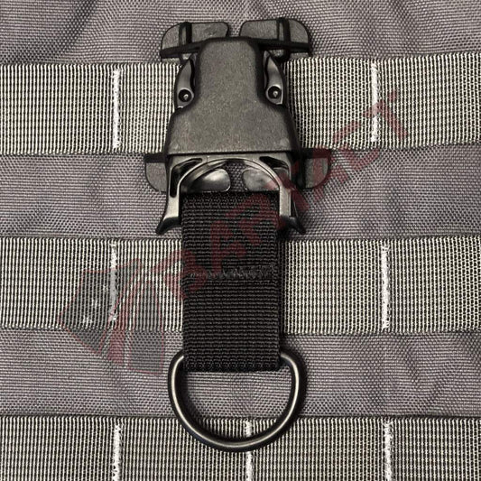 PALS/MOLLE Powdercoated Steel D-Ring w/ Every Which Way Quick Side Release Buckle Kit (Pair of 2) Bartact-1
