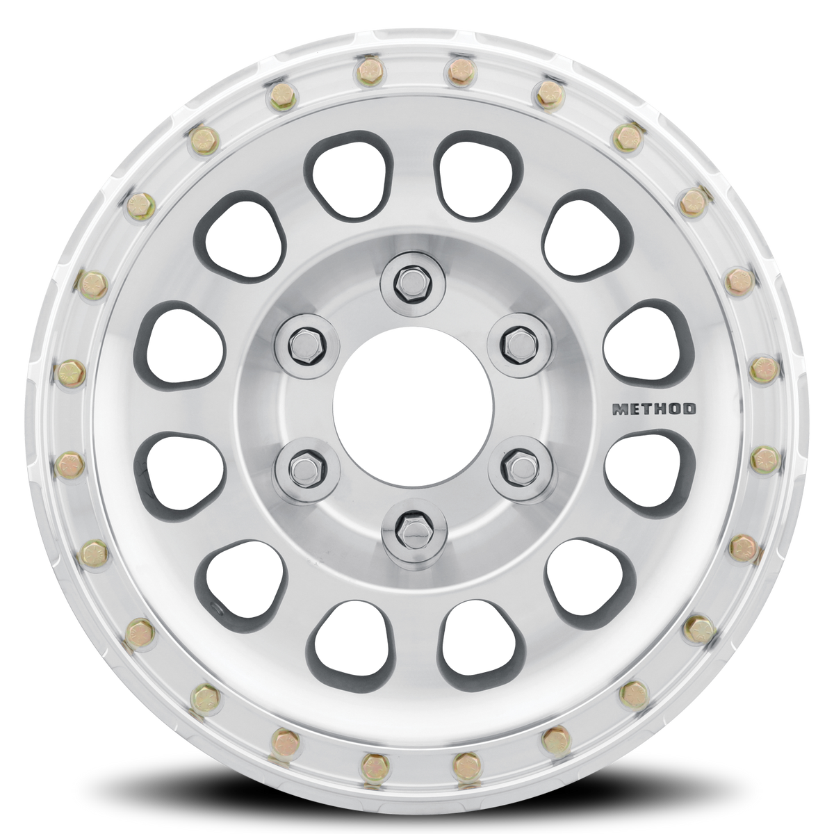Aluminum 15x8 Beadlock MR103 Bolt Pattern 5 On 139.7 Offset -24 Lip Size 2.99 Raw Machined Method Race Wheels-1