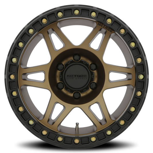 Aluminum 17x9 Beadlock MR106 Bronze BRZ Method Race Wheels-1