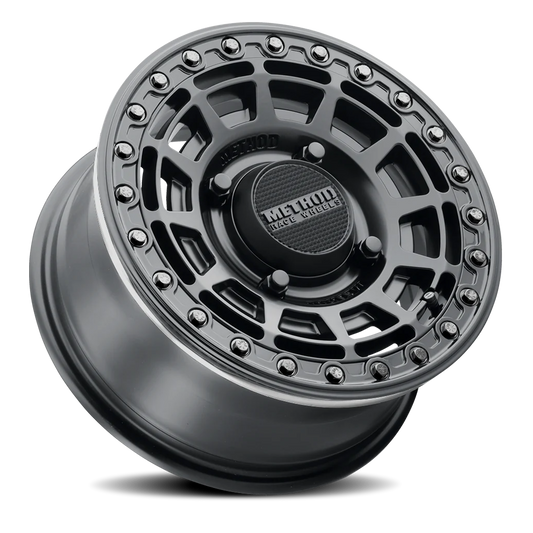 Aluminum 15x7 MR415 Beadlock UTV Matte Black MB Gloss Black Ring Method Race Wheels-1