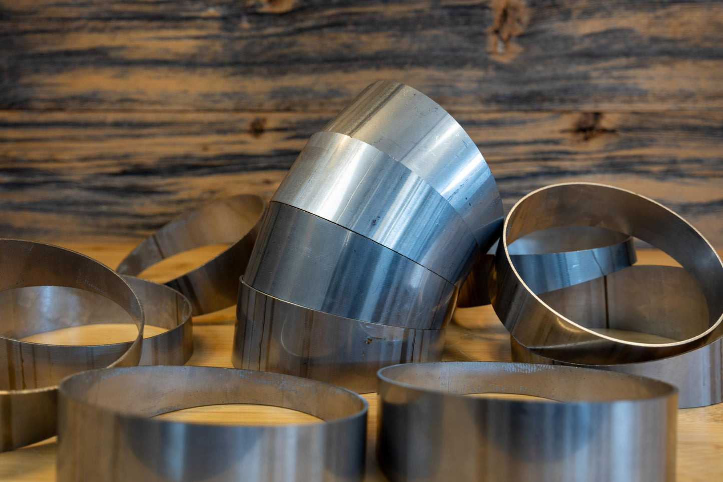 Universal T304 Stainless Steel 5 Inch Diameter 180 Degree Pie Cut Kit MBRP-6