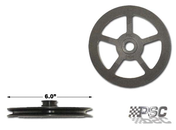 6.0 Inch Power Pump Pulley, Single Groove V-Belt for Type II/CBR/CBX Power Pump Performance Components PSC Steering