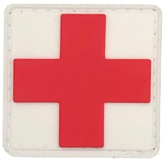 Medical Patch EMT Patch PVC Rubber 1.5 x 1.5 Inch Velcro Hook Backing Bartact-1