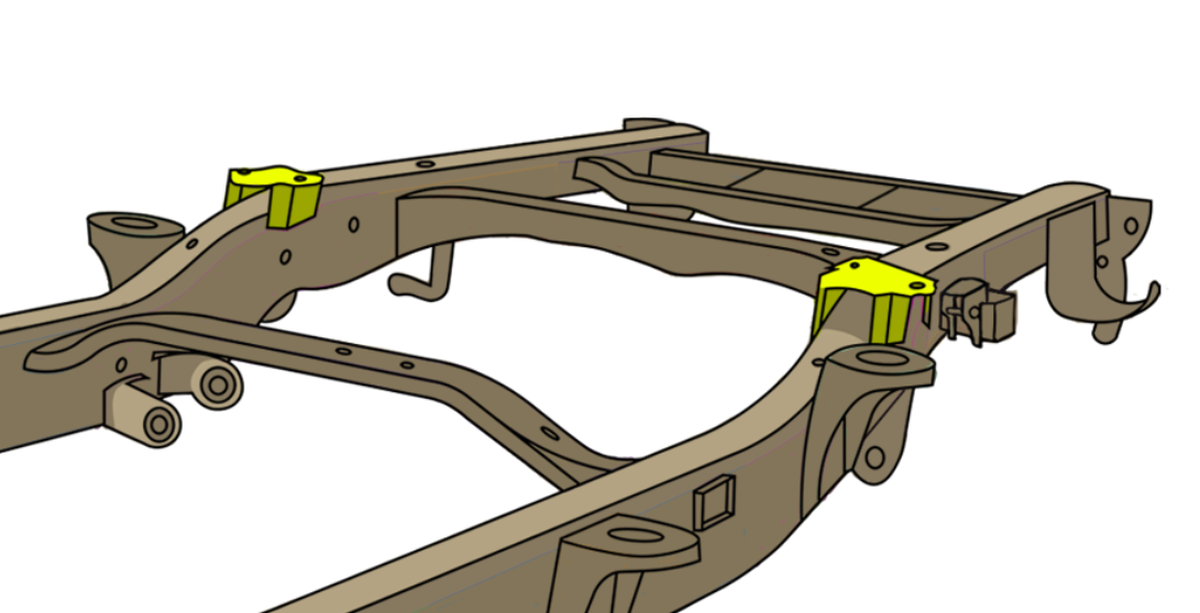Rust Buster Frameworks 09-14 F150 Regular Cab 8.0 Foot Bed 4x4 Forward Bed Mount Rust Buster Frameworks