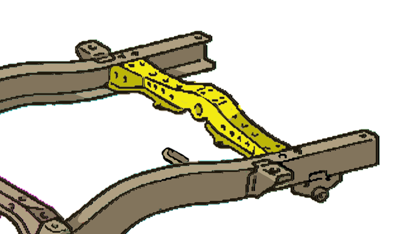 Rust Buster Frameworks Spare Tire Crossmember For 1995-2004 Toyota Tacoma Rust Buster Frameworks