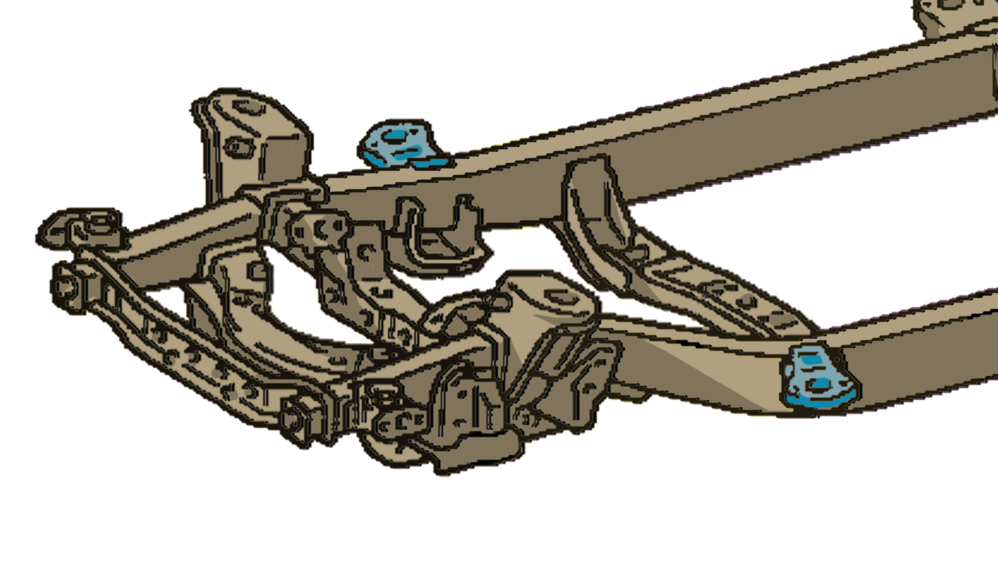 Rust Buster Frameworks Front Cab Mount For 1995-2004 Toyota Tacoma Rust Buster Frameworks