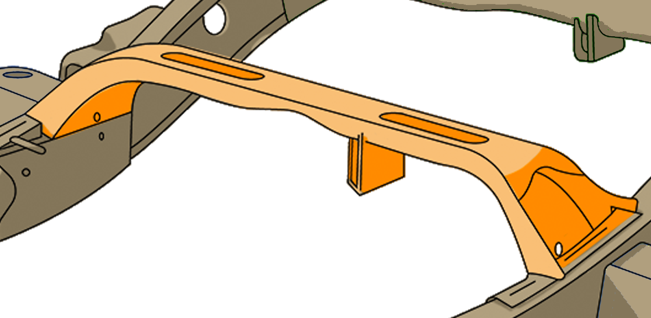 Rust Buster Frameworks 1999-2004 and 2006 Chevy Silverado 1500 Forward Fuel Tank Crossmember Rust Buster Frameworks