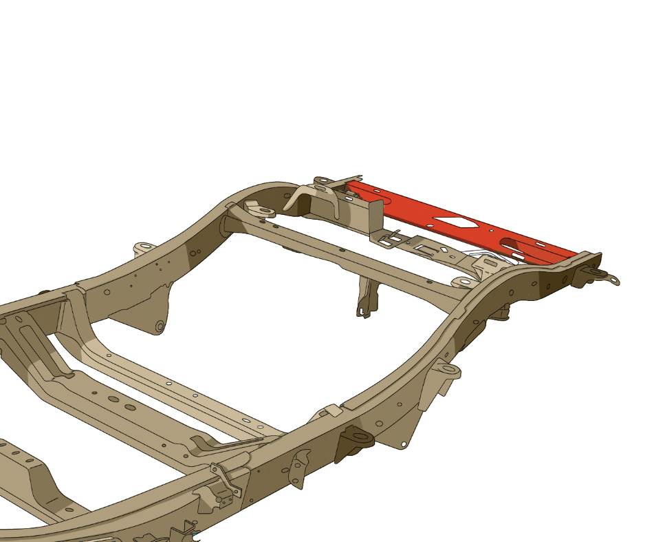 04-12 Chevy Colorado/GMC Canyon Crew Cab and 2005-2007 Isuzu I-350/I-280 Pickup Spare Tire Crossmember Rust Buster Frameworks-8