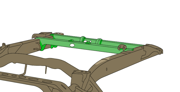 Rust Buster Frameworks 02-08 Dodge Ram 1500 4x4 QuadCab 6.5 Foot Bed Spare Tire Crossmember Rust Buster Frameworks