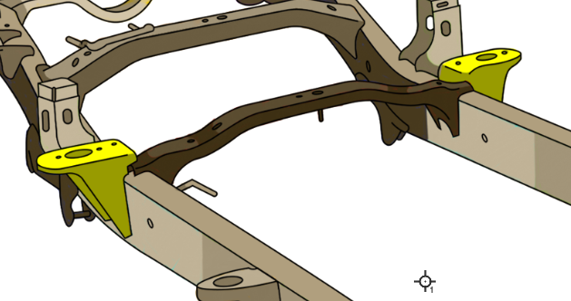 Rust Buster Frameworks 09-18 Dodge Ram 1500 Quad Cab 6.5 Foot Bed 4x4 Rear Cab Mount - Right Rust Buster Frameworks