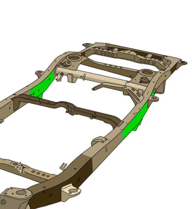 01-07 Toyota Sequoia Mid Frame Section Left Rust Buster Frameworks-8
