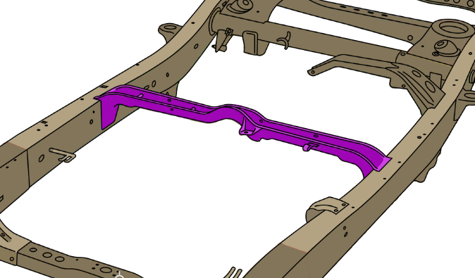 Rust Buster Frameworks 01-04 Toyota Sequoia Front Gas Tank Crossmember Rust Buster Frameworks