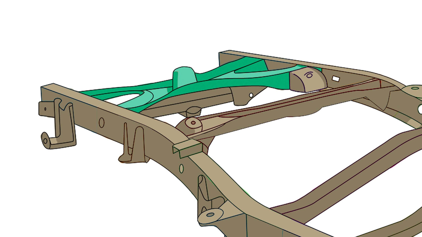 Rust Buster Frameworks Spare Tire Crossmember For 2000-2006 Toyota Tundra Rust Buster Frameworks