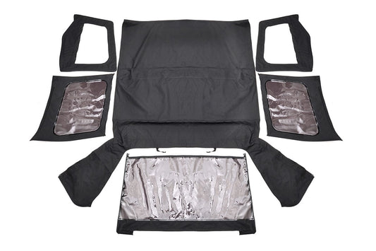 Soft Top Replacement Black Half Doors Jeep Wrangler YJ 4WD (87-95) Rough Country-1