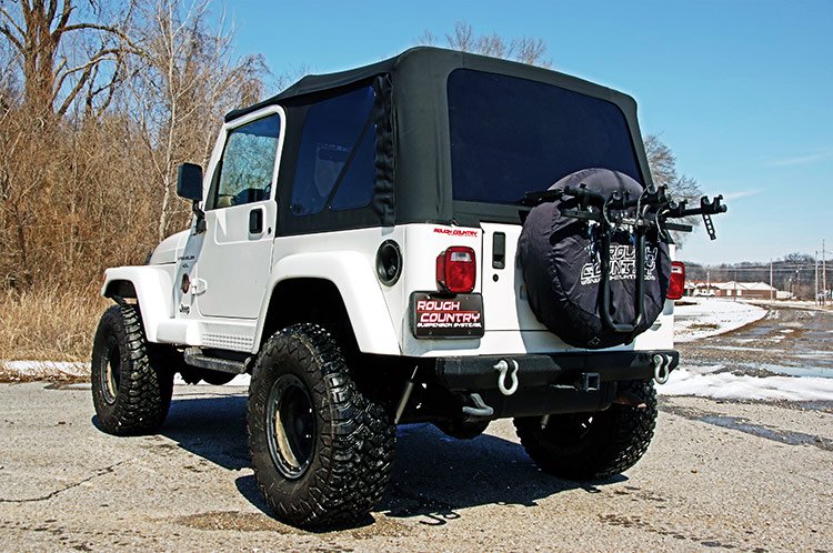 Rough Country Jeep Replacement Soft Top Black 97-06 TJ Wrangler Steel Doors Rough Country