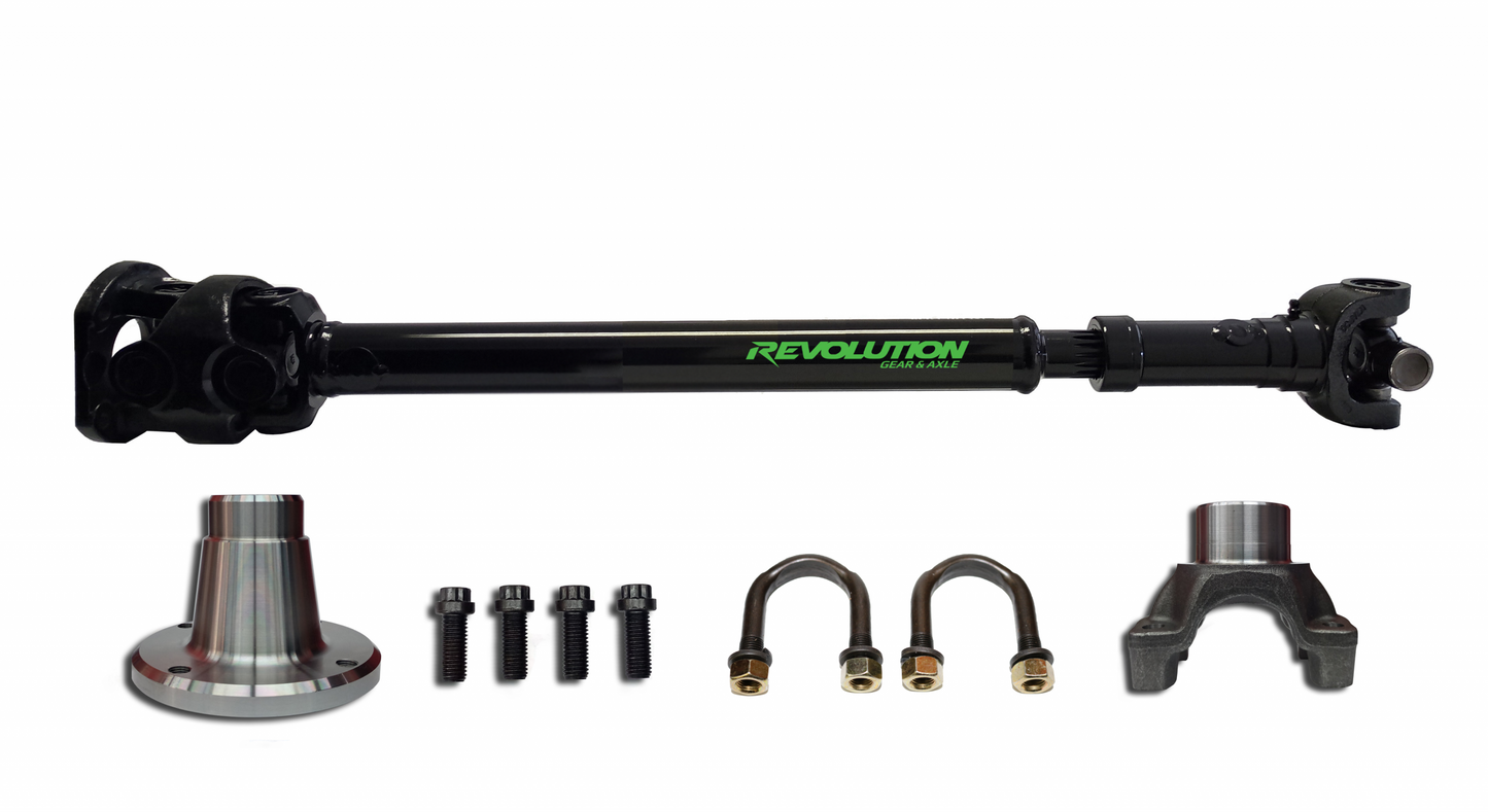 Jeep Wrangler JK Front 1350 CV Driveshaft 2 or 4 Door with Pinion Yoke Revolution Gear and Axle