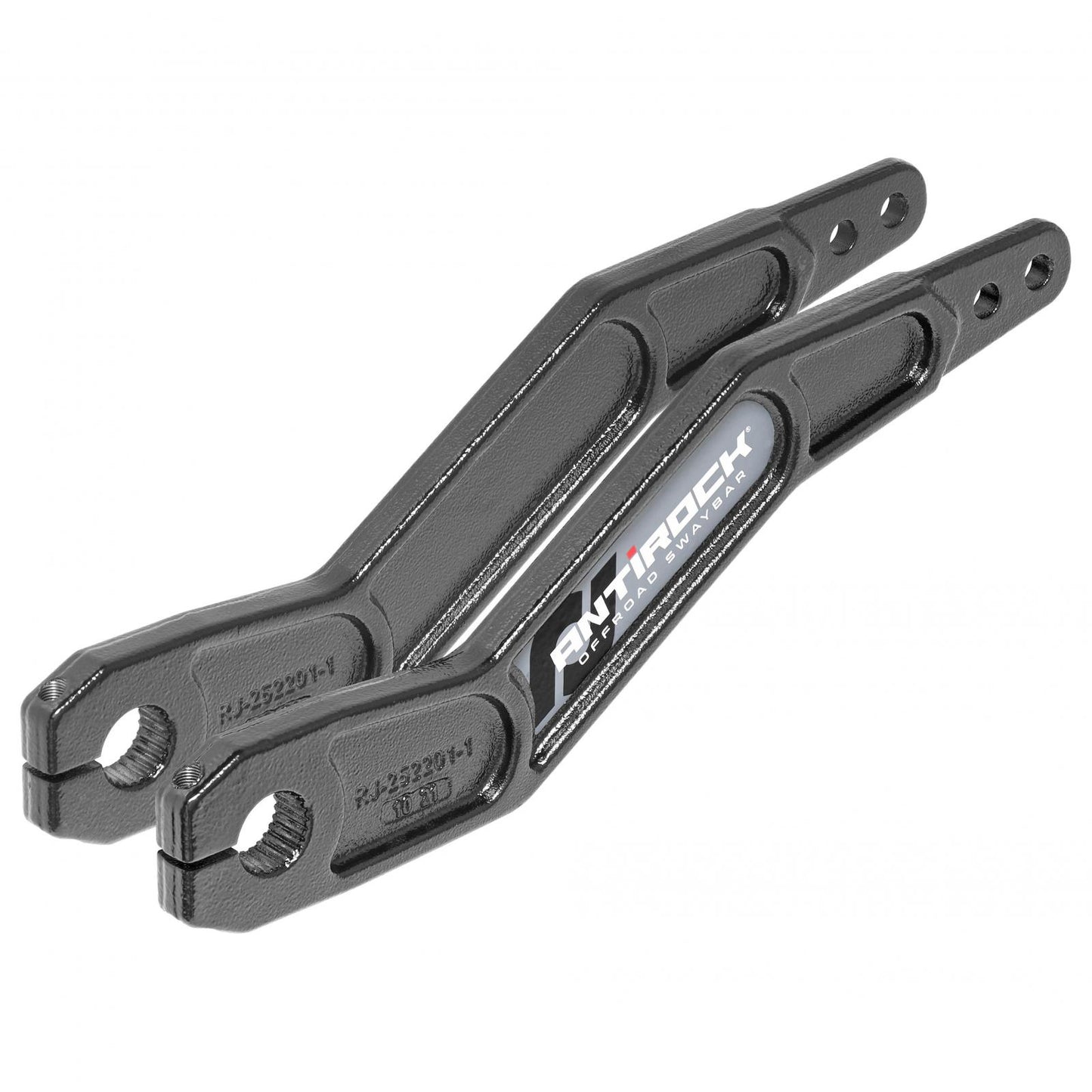 Antirock Forged Chromoly Sway Bar Arms 16.2 Inch Long x 28 Spline Vertically Offset Incl. Stickers Pair RockJock 4x4