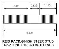 Dana 60 ARP High Steer Studs and Nuts 4 Pack Kit Artec Industries-1
