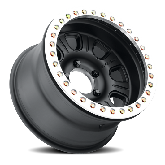 Aluminum 17x8.5 Monster Beadlock RT231 Black Machined Face Raceline Wheels-1