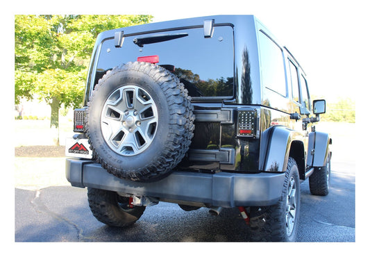 Tail Light Assembly 2007-2018 JK Wrangler Features 36 LEDs Clear Lenses w/Black Bezels Plug And Play Design RT Off Road-1