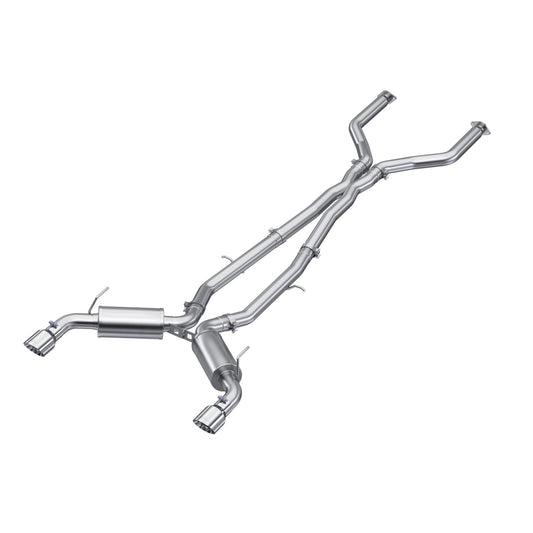 3 Inch Cat Back Exhaust System Dual Rear For 16-20 Infiniti Q50 3.0L RWD/AWD T304 Stainless Steel MBRP-1