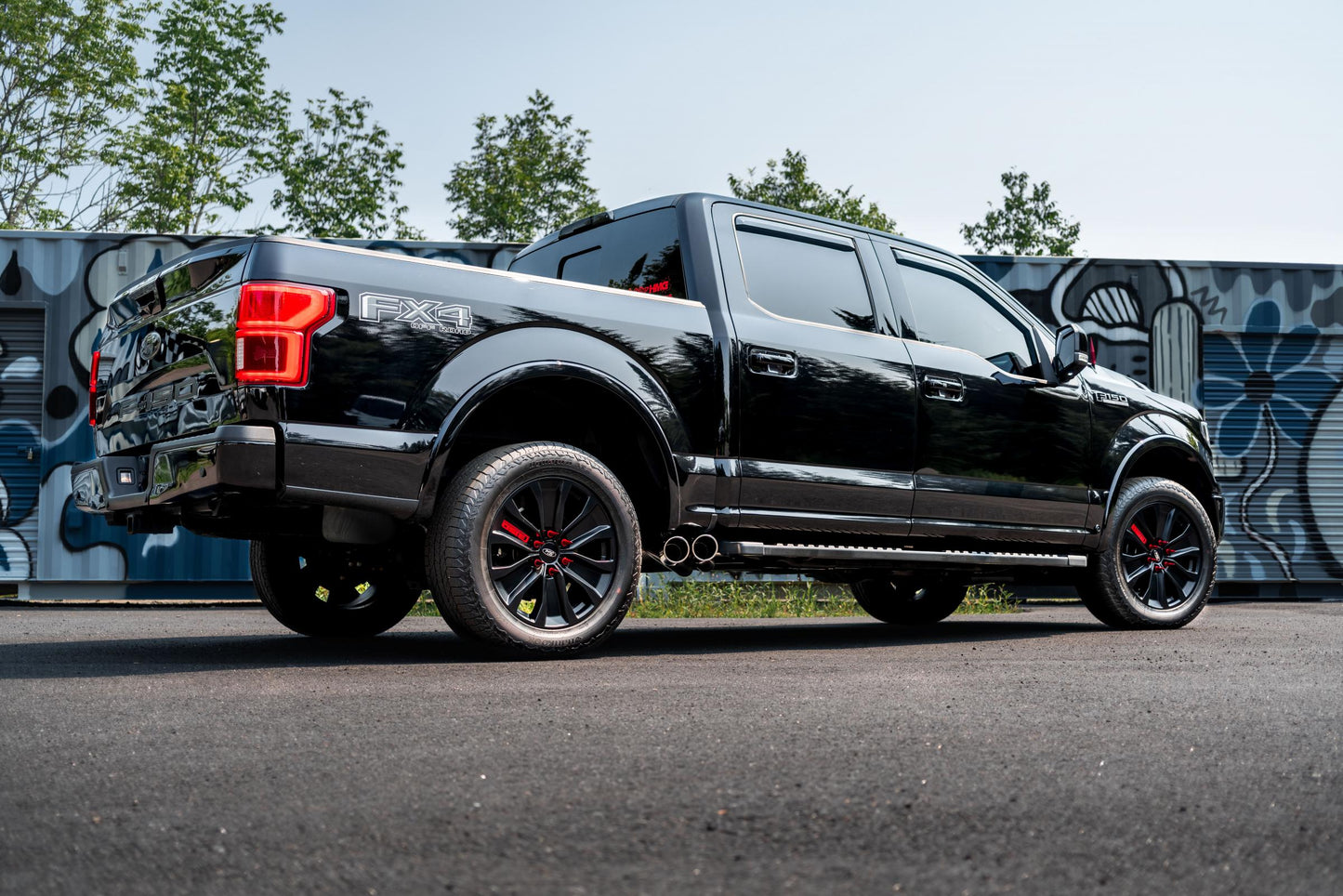3 Inch Cat Back Exhaust System Pre-Axle Dual Outlet Black Coated Street Version For 15-20 Ford F-150 MBRP-16