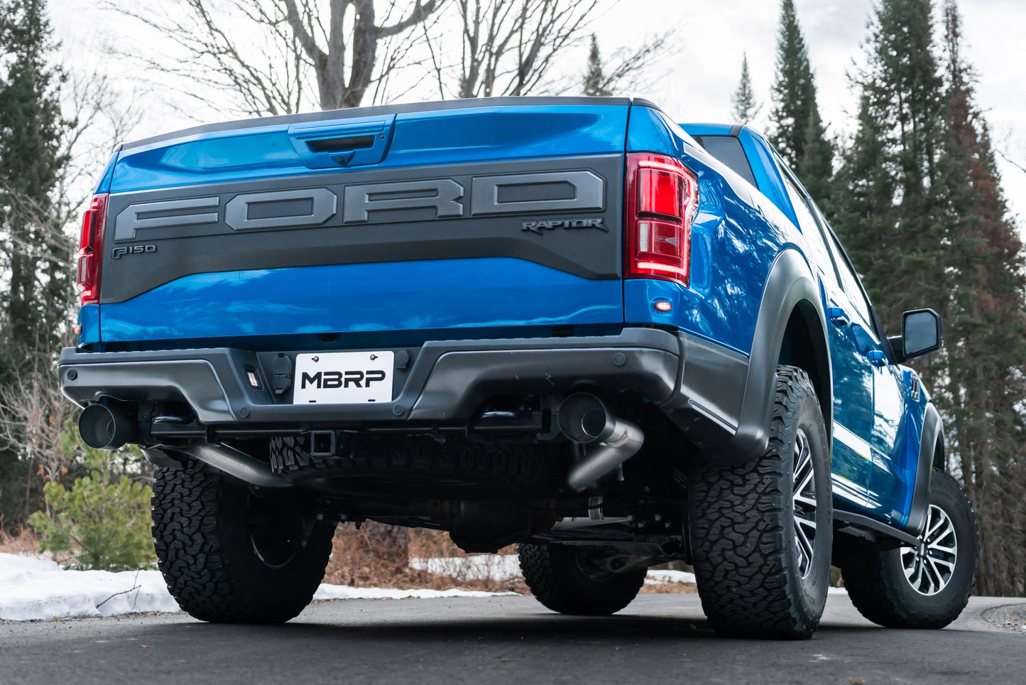 3 Inch Exhaust Resonator Back Dual Rear Exit T409 Stainless Steel For 17-20 Ford F-150 Raptor 3.5L EcoBoost MBRP-11