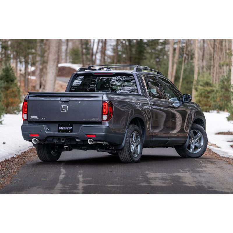 Aluminized Steel 2.5 Inch Cat-Back Dual Split Rear Exit 2021-Up Honda Ridgeline 3.5L MBRP-5